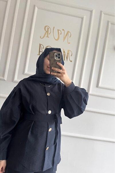 Butik Gold Düğmeli İkili takım