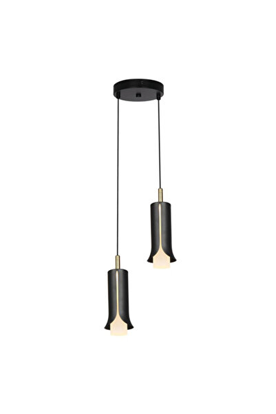 V-TAC Lampă suspendată LED 10W, Alb cald 3000K, 1200 lm, Negru/Auriu, IP20