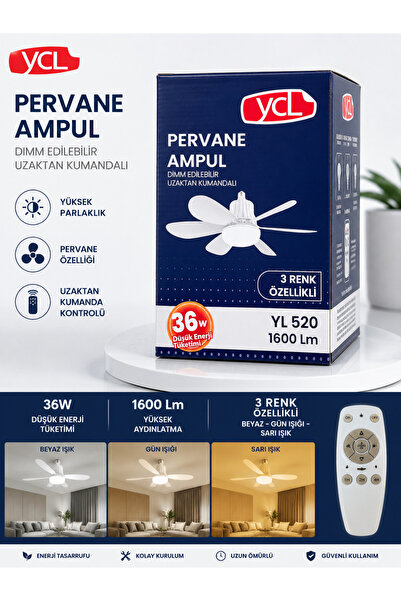 NO BRAND KUMANDALI VANTİLATÖR AMPUL