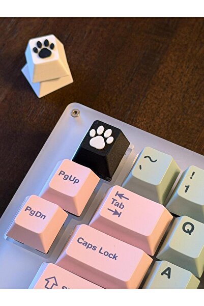 SEKO COMPANY 2 li Set Kedi Patisi Keycaps Klavye Tuşu Gamer Aksesuar Figür Oy...