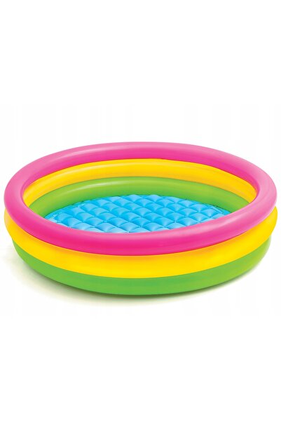 Intex Piscina gonflabilă colorată 114x25cm + petic de reparații