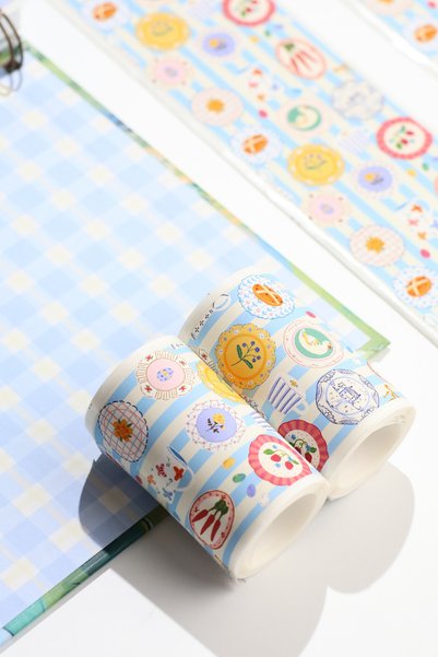 Hume Craft Cute Sequin Pattern Washi Tape 2 Meters for Bullet Journal and Scrapbook