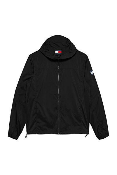 Tommy Hilfiger Geacă de vânt subțire rezistentă la apă pentru bărbați, mărimea S