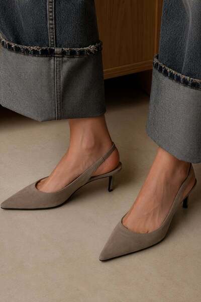 5in1Canpolat Mink Pointed Toe Slingback 25149