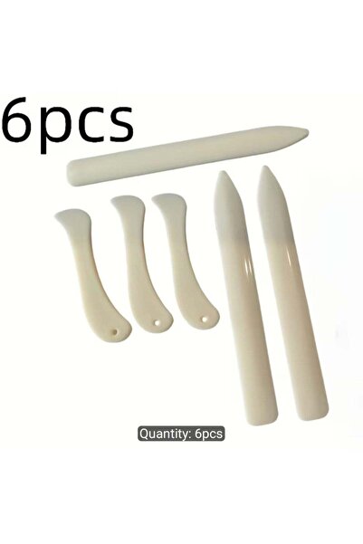 Generic 6 PCS Bone Folder Tool Plastic Bone Folder Paper Creaser Set Scoring ...