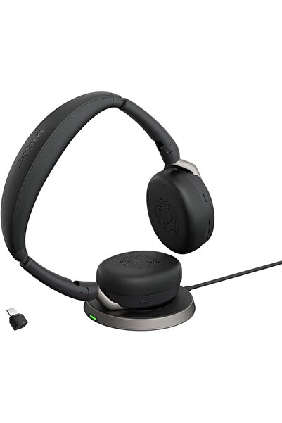 Jabra Evolve2 65 Flex Stereo Headset - Bluetooth, wireless charging, hybrid a...