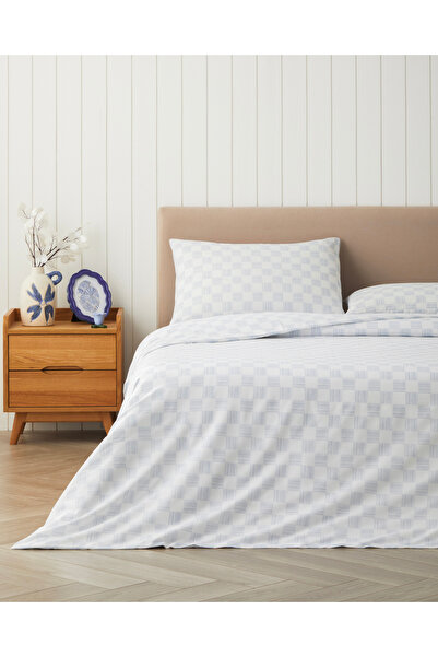 English Home Check Mate Kolay Ütülenir Çift Kişilik Nevresim Takımı 200x220 c...