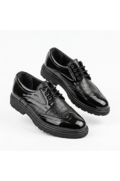 Alphus Shoes Men's Lace-Up Thick Sole Casual Shoes