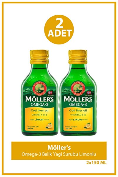 Möller's Omega-3 Balik Yagi Surubu Limonlu 150 Ml 2 Adet