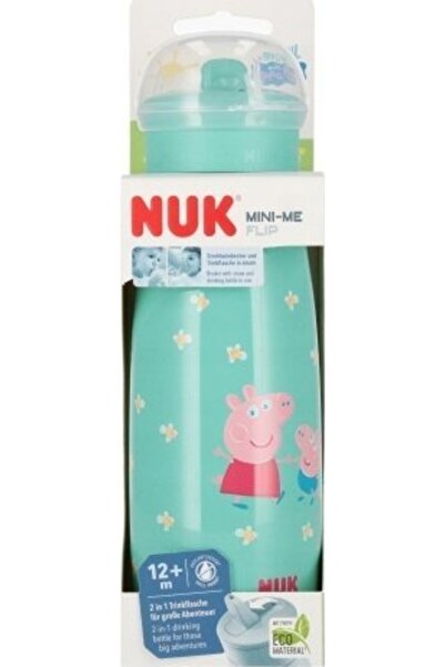 Nuk Mini-Me Sticle de apă Peppa Pig 450ml, gri