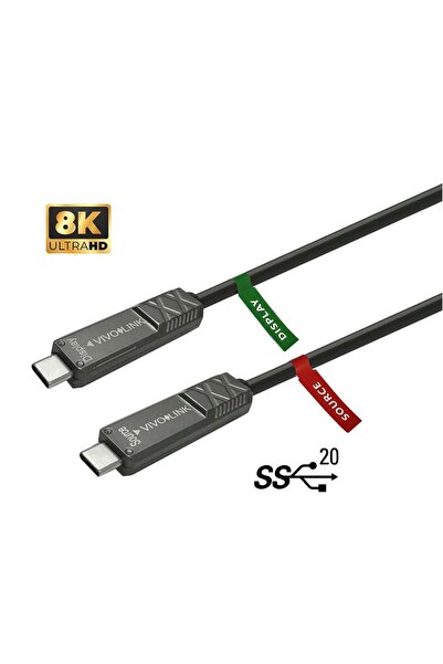 VivoLink Cablu USB-C la USB-C 8m pentru AV