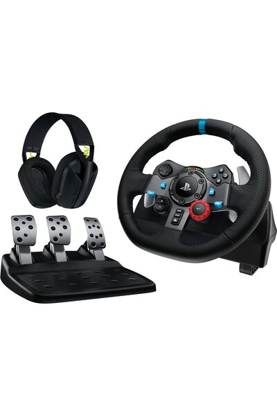 logitech G29 UE + G435 Negru Controler de jocuri din aluminiu, negru, cu vola...