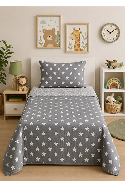GOOD MORNİNG PAMUKKALE Double-Sided Single Cotton Bedspread Set 160X225