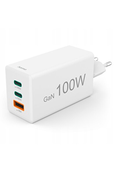 Hamamboğazı Încărcător de rețea Hama Mini 100W PD/QC 2x USB-C 1x USB-A Alb