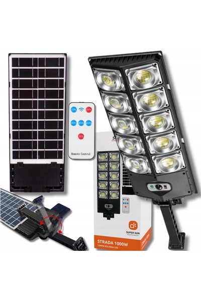 Kraft&dele Lampă solară de grădină, lampă stradală LED puternică, senzor + te...