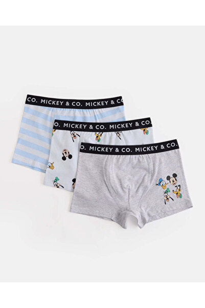REDTAG Boys Assorted Mickey Mouse 3 Piece Boxer Pack