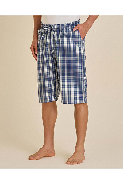 REDTAG Men Navy Striped Pyjama Shorts