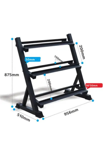 miracle fitness 3-Tier Dumbbell Rack( 8 Pair)
