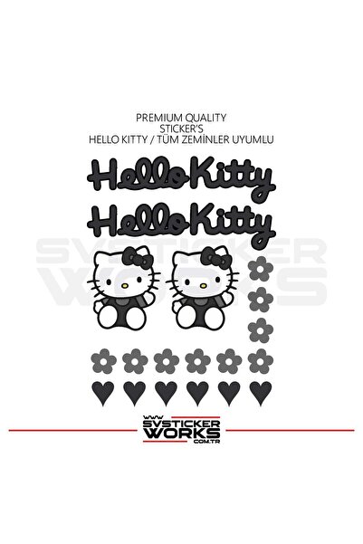 ARONA Hello Kitty Sticker Adhesive Compatible with All Floors Motor Car Stick...