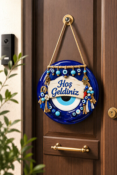 Lucena Ornament de ușă tematic cu Ochiul Răului, suport decorativ rotund din ...