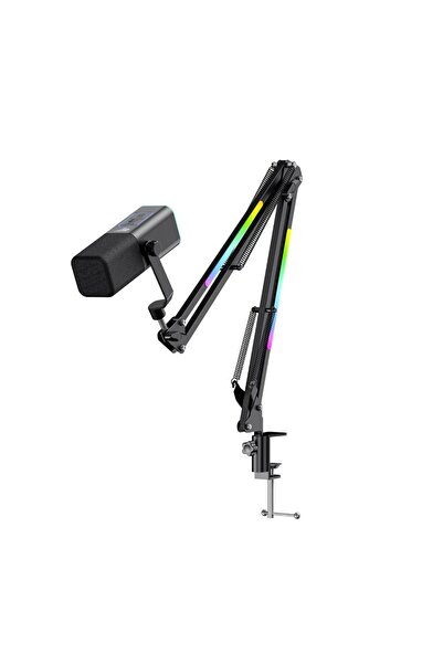 Havit Gamenote GK71 Pro RGB 24-Bit 192kHz Stantlı Yayıncı Mikrofonu - Siyah