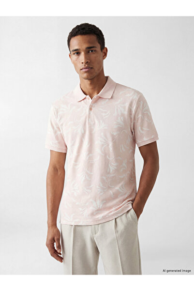 LC Waikiki Vizyon New Season Polo Neck Patterned Pique Men's T-Shirt