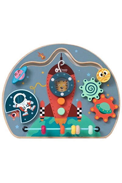 Classic World - Wooden Rocket Busy Board | Kids Toy Rocket Activity Centre | ...
