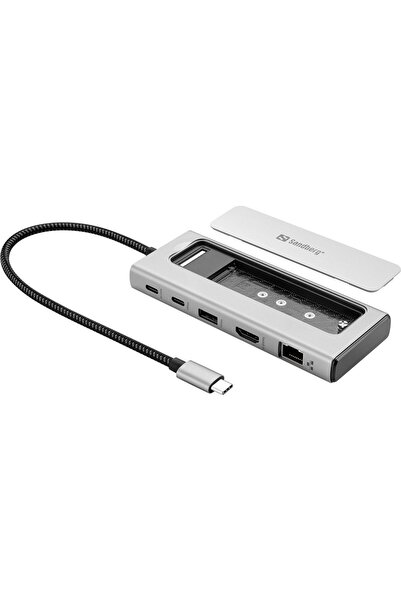 Sandberg Dock de călătorie USB-C 6 în 1 cu carcasă SSD