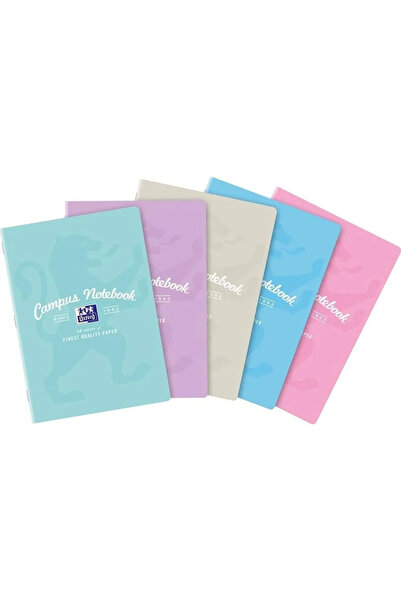 Oxford Caiet A4/60K Grila Campus Pastel (5 buc)