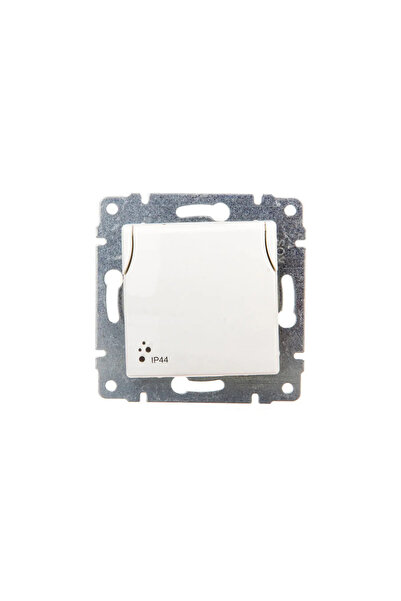 Kos Priză simplă Vena Etanșă la împământare 16A 250V IP44 Flip Alb (510439)