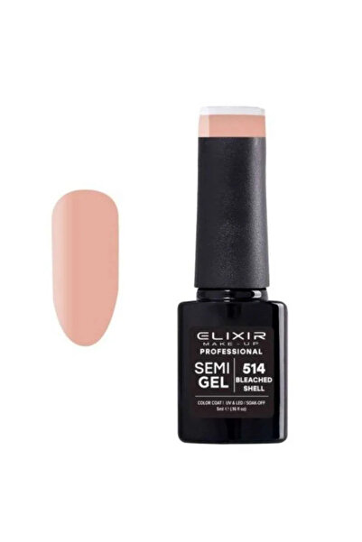 Elixir Επαγγελματικό Ημι-τζελ Ημι-μόνιμο Βερνίκι Νυχιών 514 Λευκασμένο Κρεμ Κ...