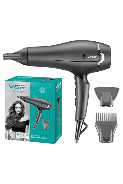 VGR Voyager VGR V-450 Επαγγελματικό Σεσουάρ Μαλλιών 2000-2400W Μαύρο