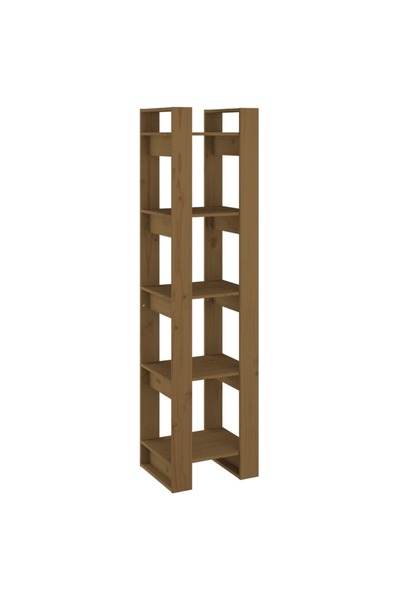 vidaxl Bibliotecă/Separator cameră, maro miere, 41x35x160 cm, lemn pin
