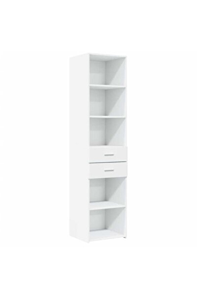 vidaxl Dulap înalt, alb, 45 x 42.5 x 185 cm, lemn prelucrat