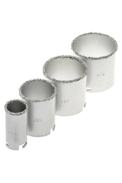 BGS Set pentru găurirea plăcilor ceramice, 6 piese, burghie carotieră 33 - 73 mm