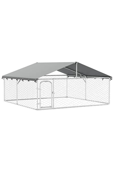vidaxl Cușcă de exterior pentru câini cu acoperiș, 300 x 300 x 150 cm