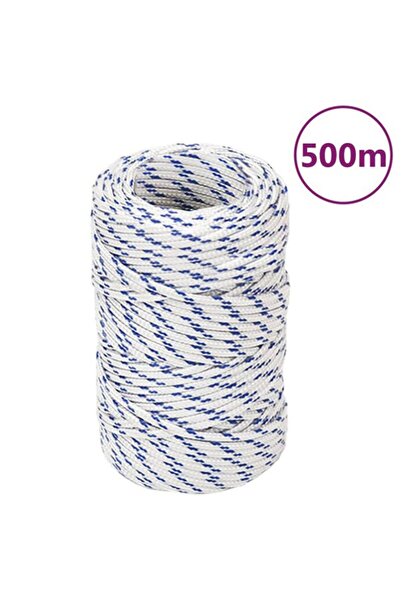 vidaxl Frânghie de barcă, albă, 2 mm, 500 m, polipropilenă