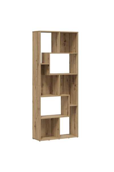 vidaxl Bibliotecă din lemn stratificat, stejar artizanal, 67x24x161 cm