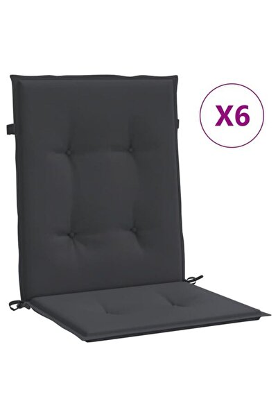 vidaxl Perne mici pentru spate, 6 bucăți, negre, 100 x 50 x 3 cm, textil oxford