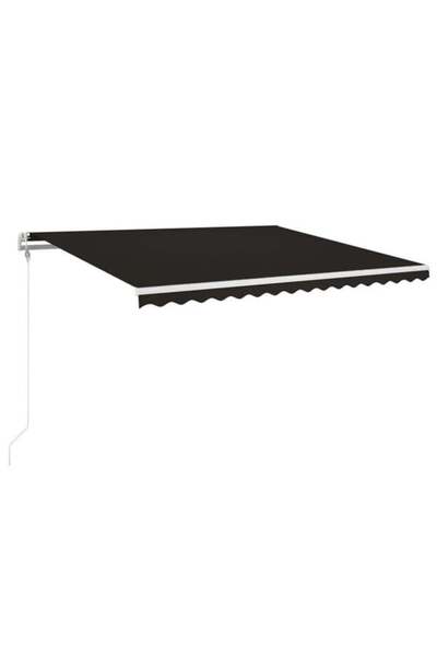 vidaxl Copertină automată cu LED și senzor de vânt, antracit, 450 x 350 cm