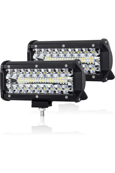 Arabest 2-Pack 7 Inch 120W LED Light Pods,6000K Amber/White Dual Color,6 Mode...