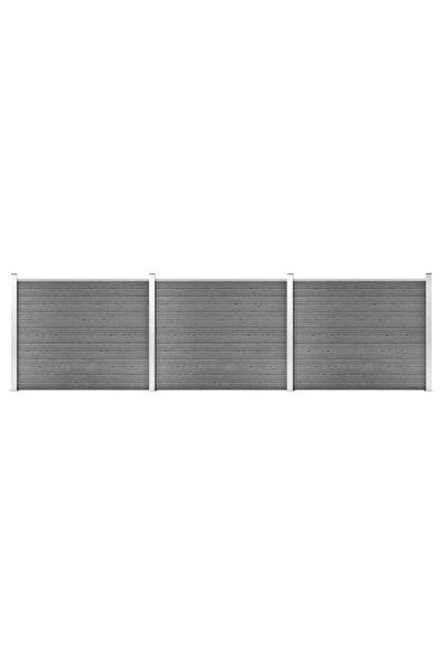 vidaxl Set panouri gard, 526 x 146 cm, gri, WPC
