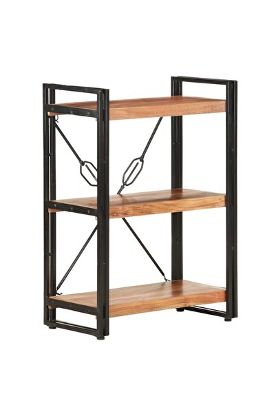vidaxl Bibliotecă cu 3 rafturi, 60x30x80 cm, lemn masiv de acacia