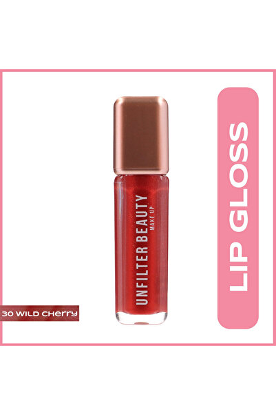 Unfilter Beauty Lip Gloss 30 Wild Cherry — Uzun Süre Kalıcı, Yapışmayan Doku,...