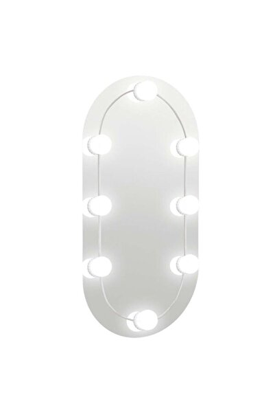 vidaxl Oglindă cu lumini LED, 60 x 30 cm, sticlă, ovală