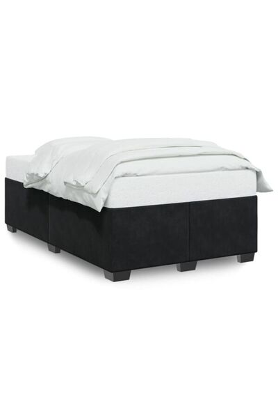 vidaxl Cadru de pat fără saltea Negru 120 x 190 cm catifea