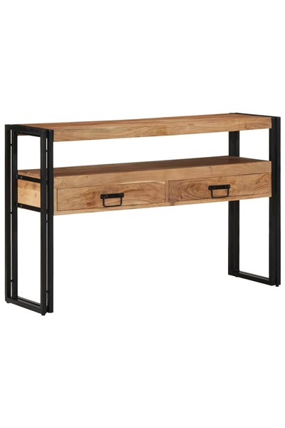 vidaxl Masă de consolă Maro 120 x 33 x 75 cm Lemn Solid de Acacia