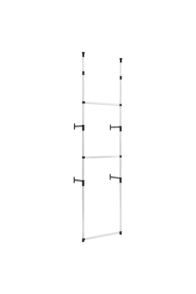 vidaxl Sistem de șifonier telescopic cu bare, aluminiu