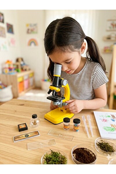 NOVAJOY Gerçek İnceleme Yapabilen Çocuk Mikroskobu – Eğitici Bilim Seti (Fen ...