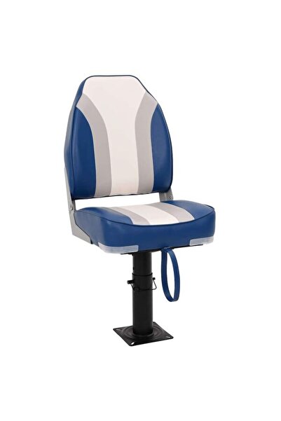 vidaxl Scaun de barcă cu piedestal, reglabil pe înălțime, 360 °   Rotativ